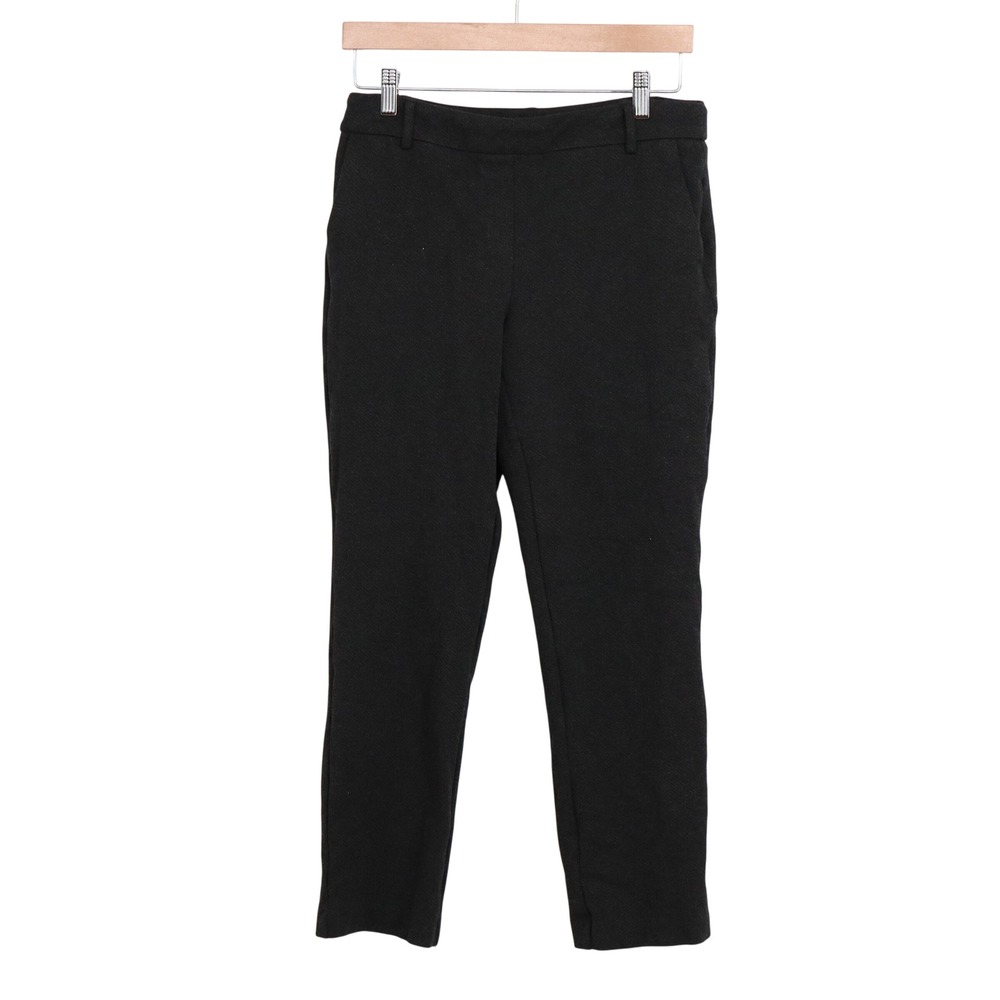 Dalia Pants Womens M Black Textured Stretch Ankle Excellent